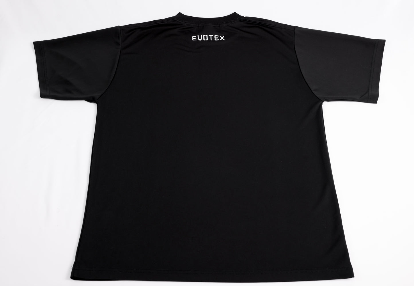 EVOTEX 快適テックTシャツ ワンポイントロゴ 半袖 ブラック E-009