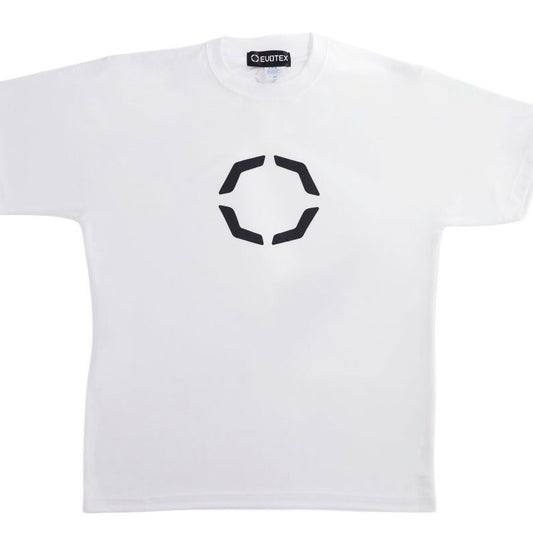 EVOTEX 快適テックTシャツ ビッグロゴ 半袖 ホワイト E-004