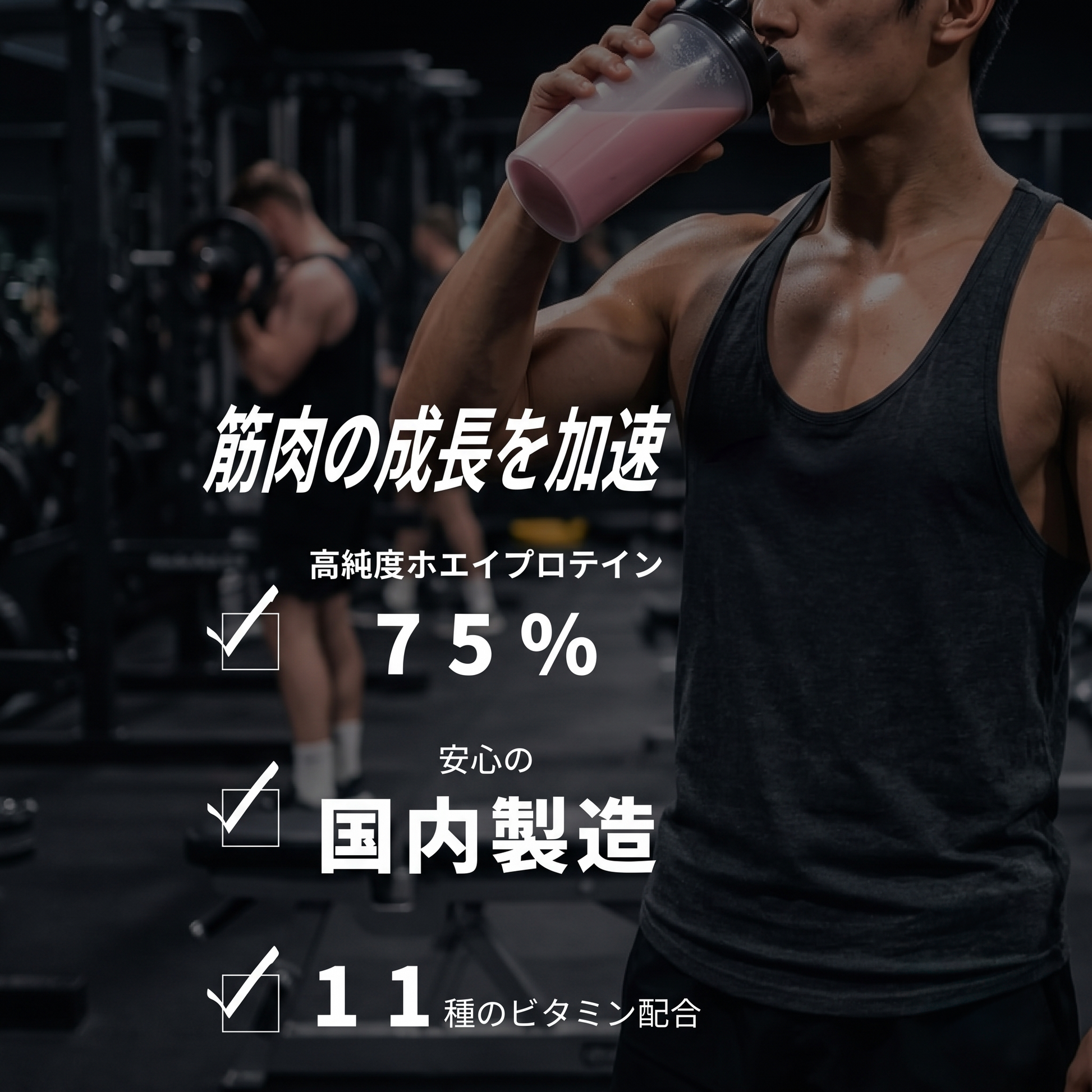 EVOTEX | ホエイプロテイン ストロベリーフレーバー 1kg【初回限定500mlシェイカープレゼント中】