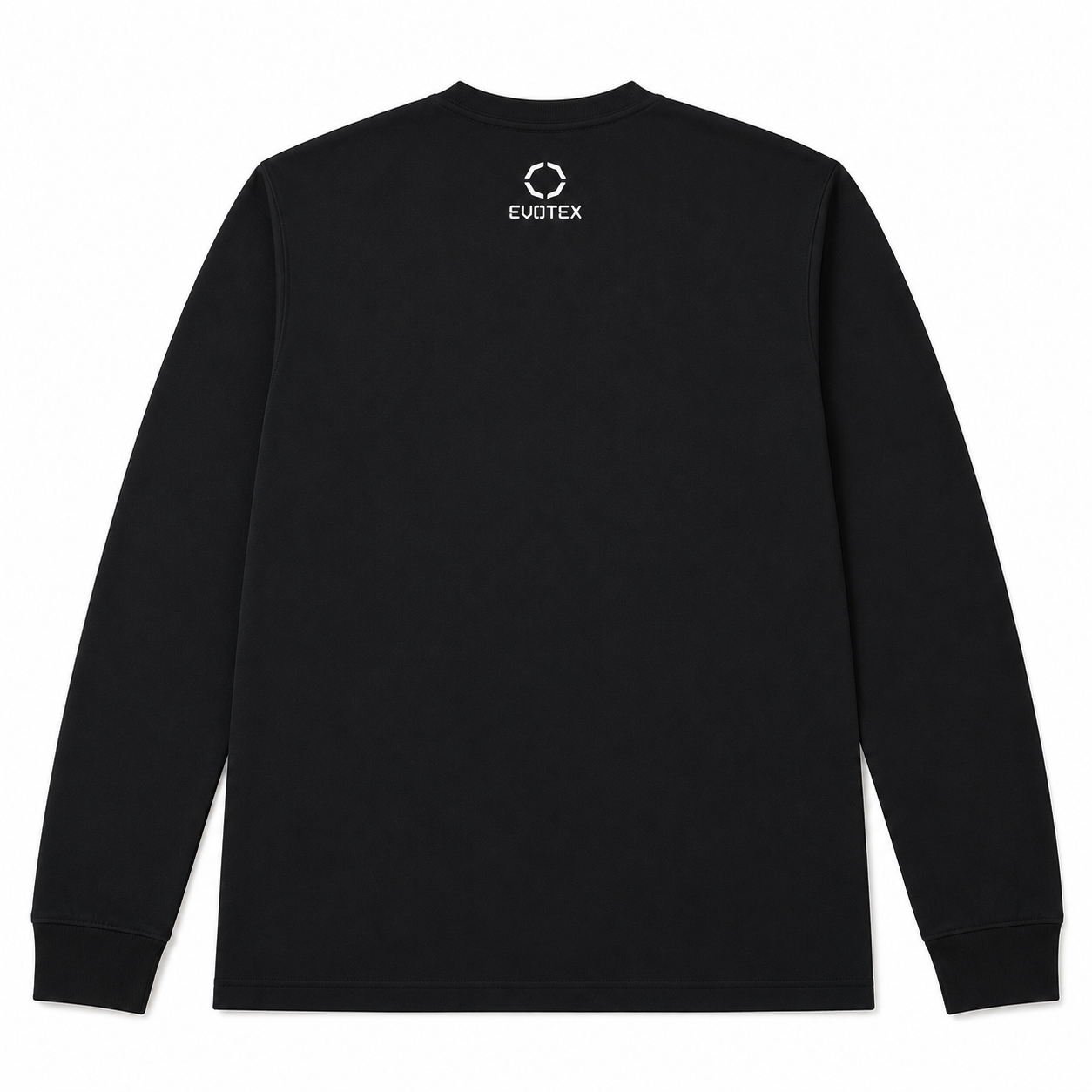 EVOTEX 快適テックTシャツ フラッグシップロゴ ロンT ブラック×ホワイト E-020