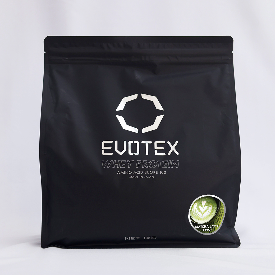 【初回限定500mlシェイカープレゼント中】EVOTEX ホエイプロテイン 抹茶ラテフレーバー 1kg